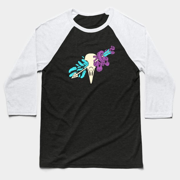 smoke and feathers 2 Baseball T-Shirt by Alienfirst